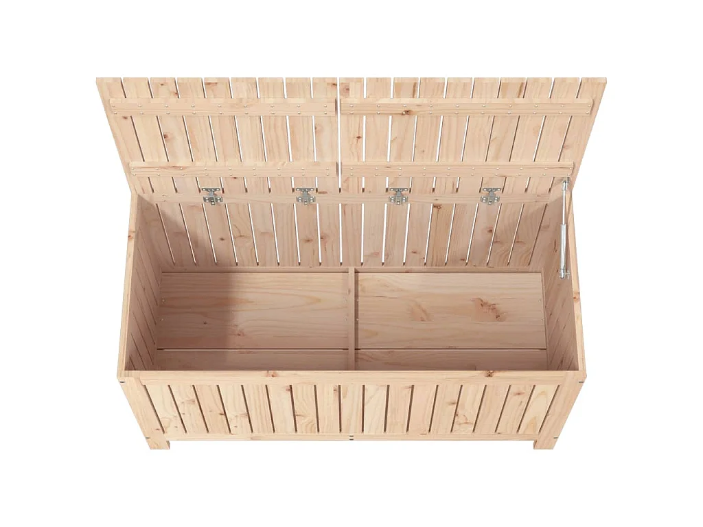 Caja de almacenaje jardín madera maciza de pino 121x55x64 cm