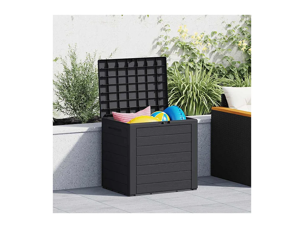 Boîte de stockage jardin Anthracite 58,5x46x55 cm Polypropylène