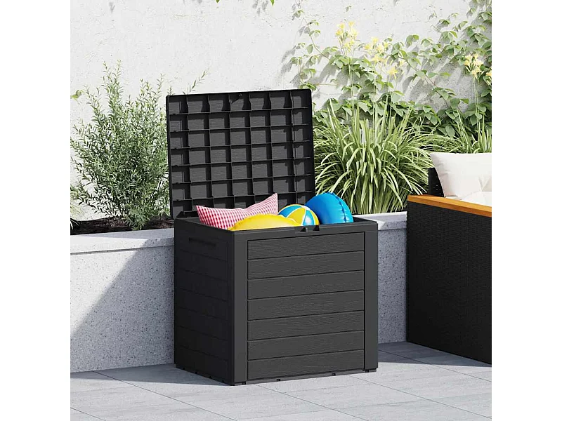 Boîte de stockage jardin Anthracite 58,5x46x55 cm Polypropylène
