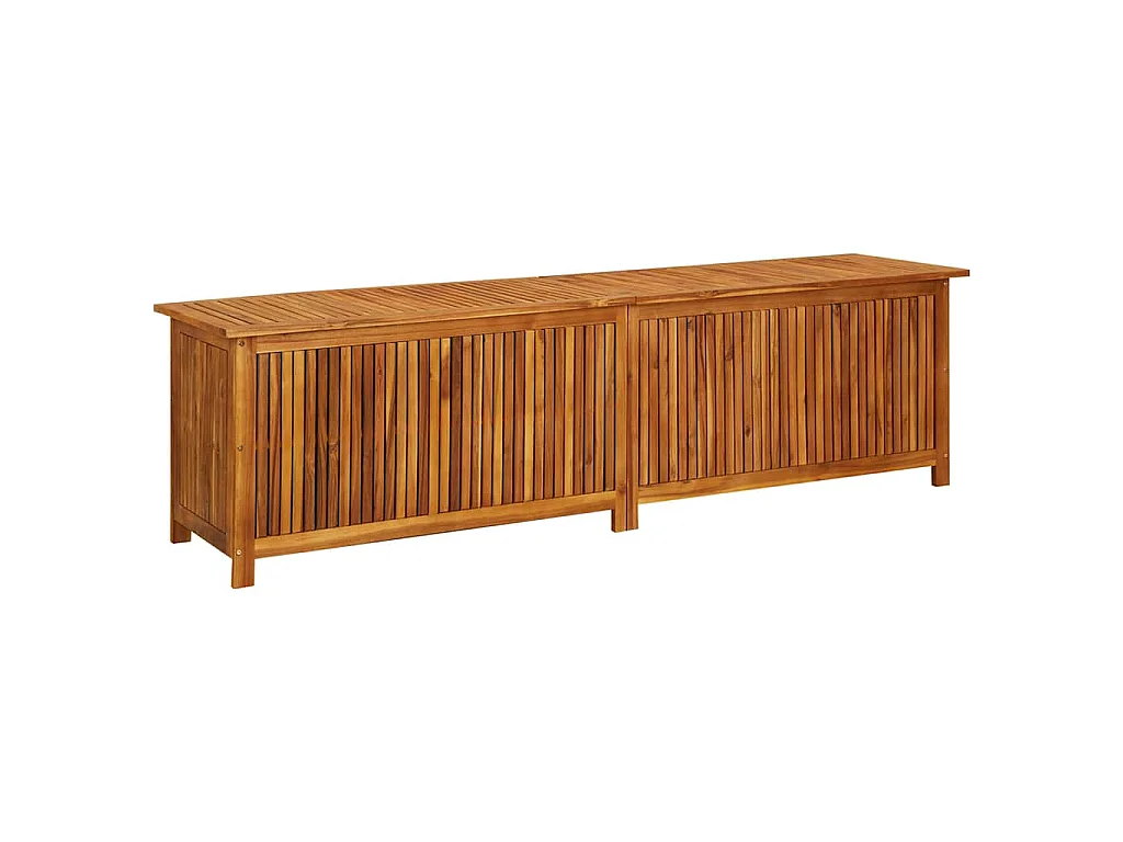 Caixa de arrumação p/ jardim 200x50x58 cm madeira acácia maciça