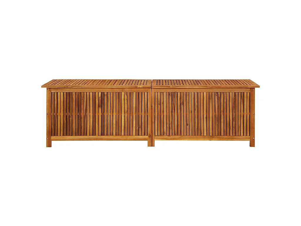 Caixa de arrumação p/ jardim 200x50x58 cm madeira acácia maciça