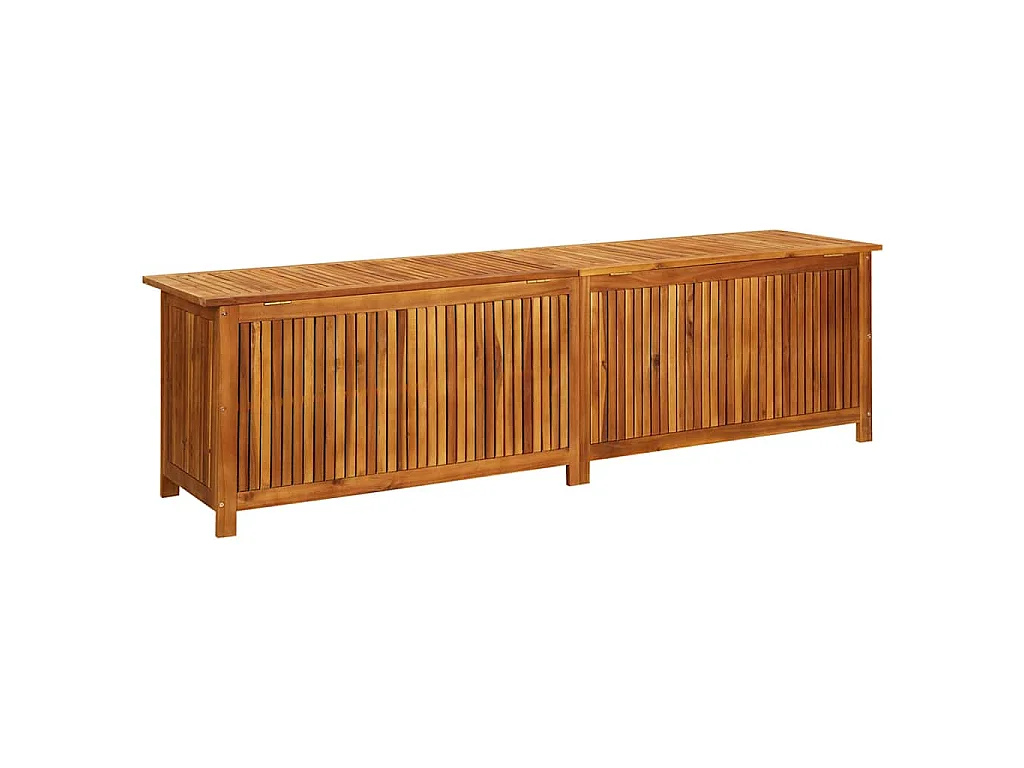 Caixa de arrumação p/ jardim 200x50x58 cm madeira acácia maciça