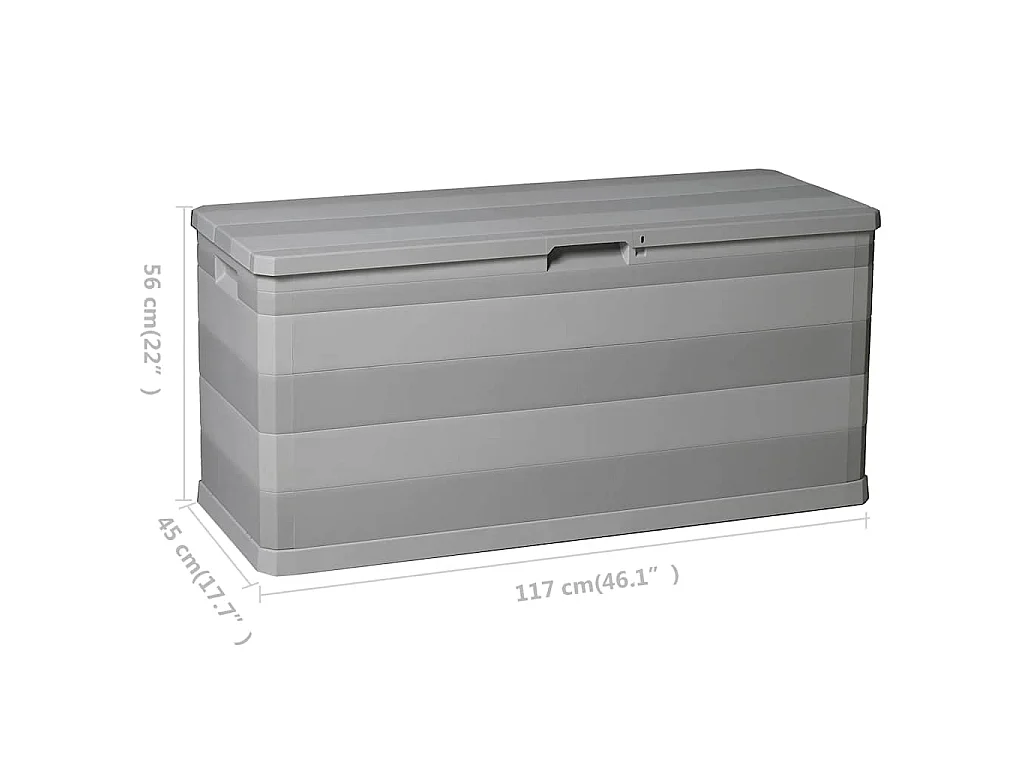 Gartenbox Grau 117×45×56 cm