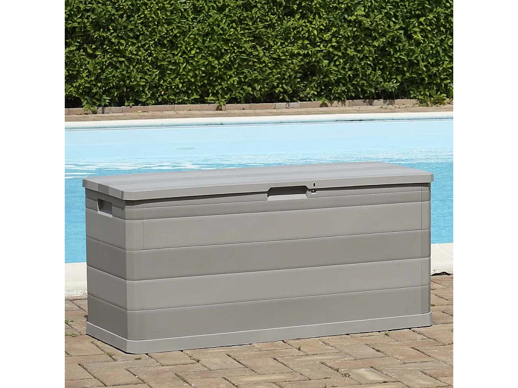 Gartenbox Grau 117×45×56 cm