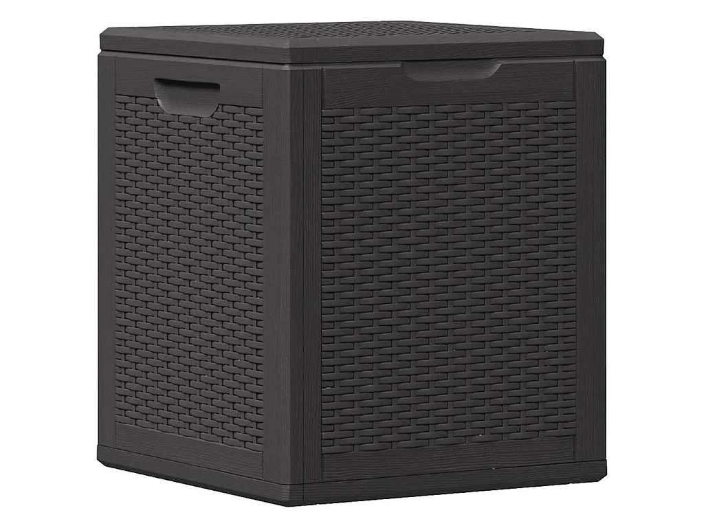 Baule da Giardino 90 L Nero in Rattan PP