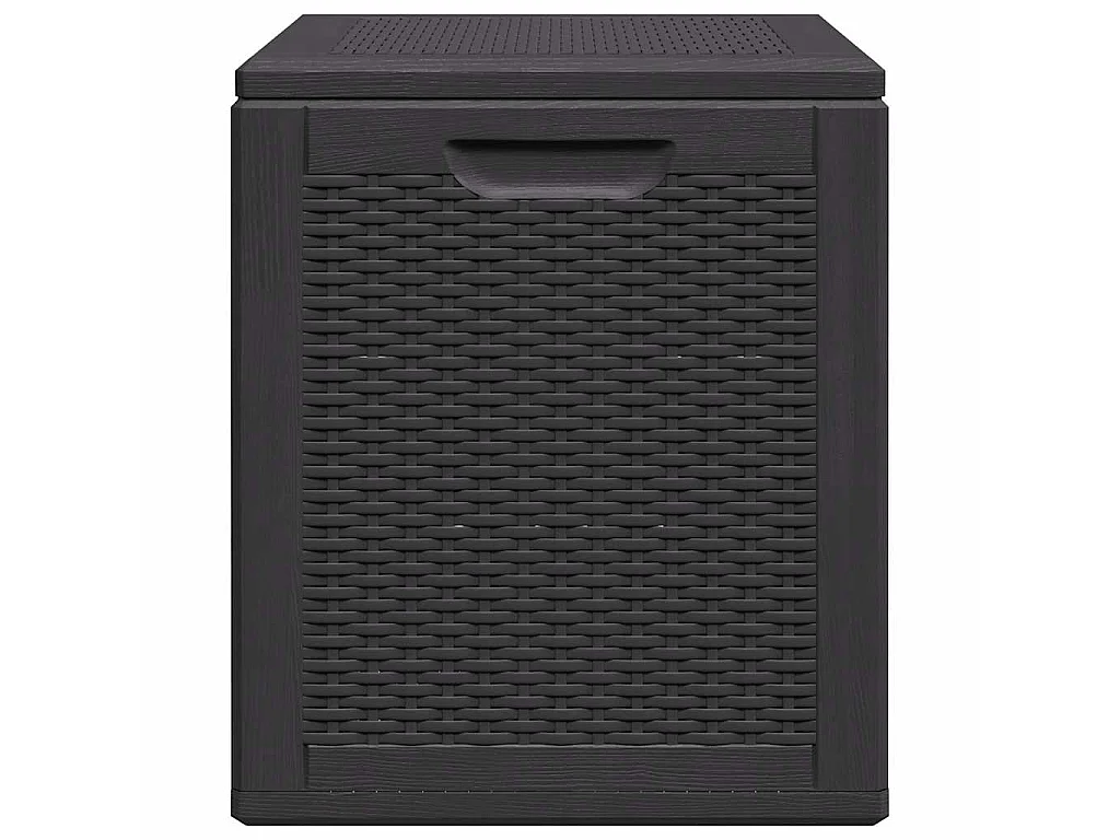 Baule da Giardino 90 L Nero in Rattan PP