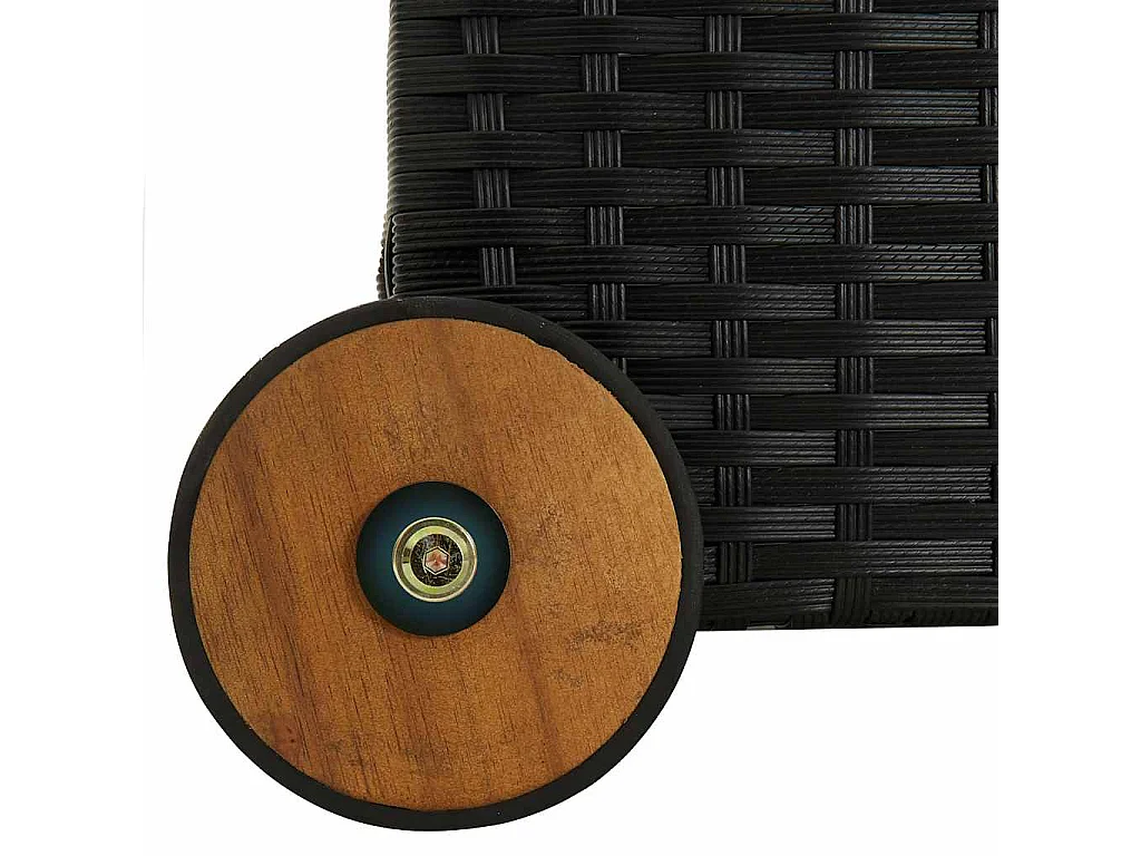 Tuinbox 120x65x61 cm poly rattan zwart