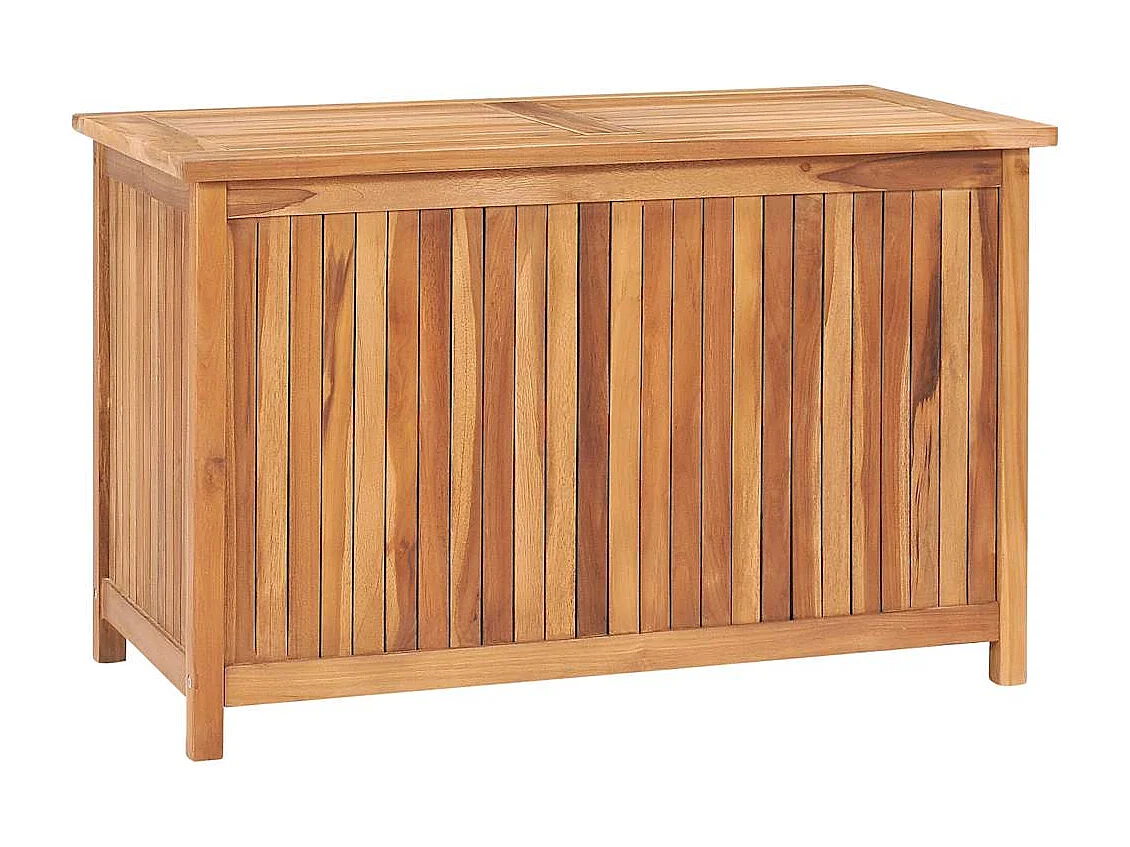 Caixa arrumação para jardim 90x50x58 cm madeira de teca maciça
