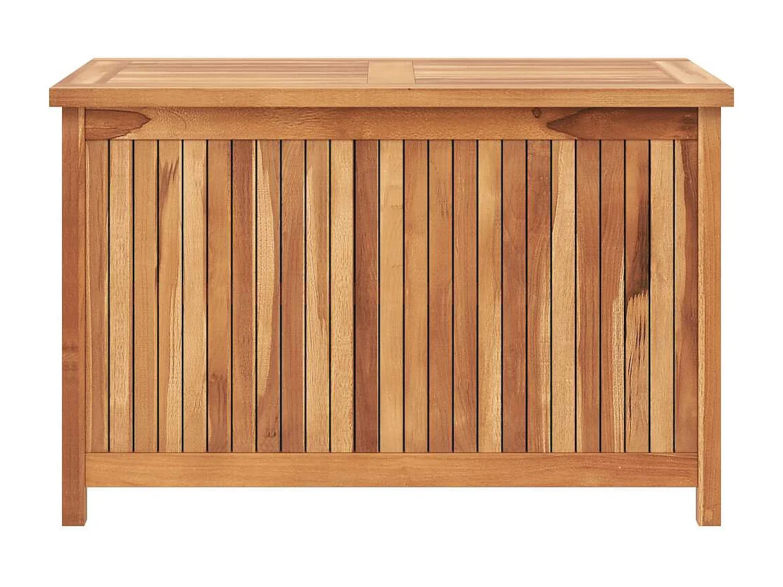 Caixa arrumação para jardim 90x50x58 cm madeira de teca maciça