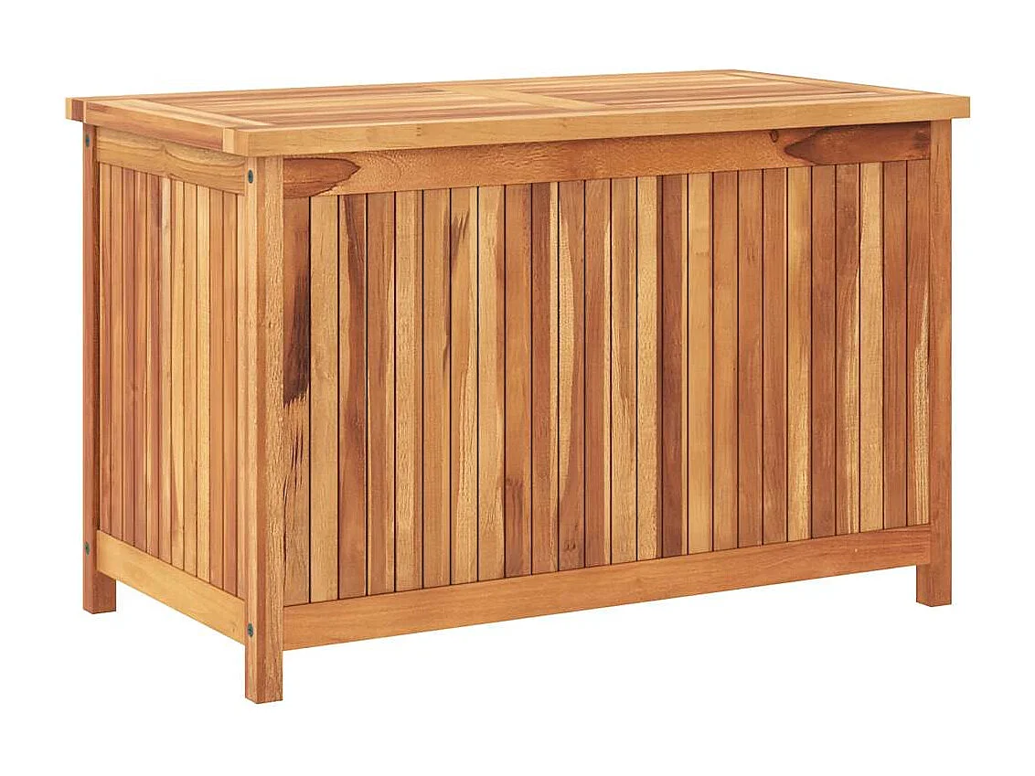 Caixa arrumação para jardim 90x50x58 cm madeira de teca maciça
