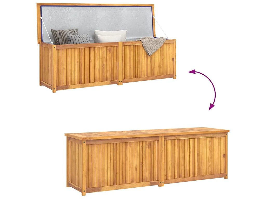 Tuinbox 175x50x55 cm massief teakhout