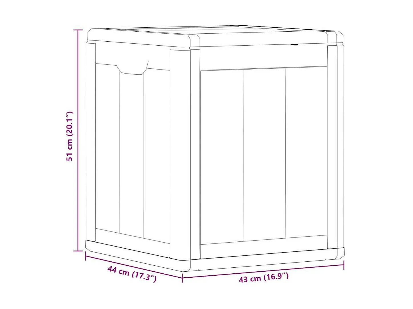 Garten-Aufbewahrungsbox 90 L Grau PP-Holzoptik