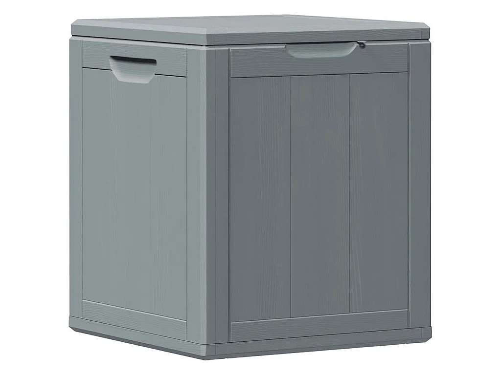 Garten-Aufbewahrungsbox 90 L Grau PP-Holzoptik