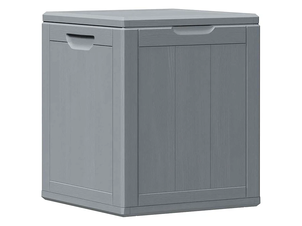Garten-Aufbewahrungsbox 90 L Grau PP-Holzoptik