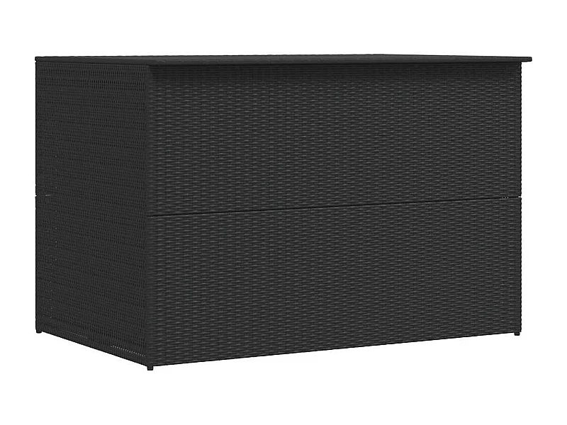 Boîte de rangement de jardin noir 150x100x100 cm résine tressée