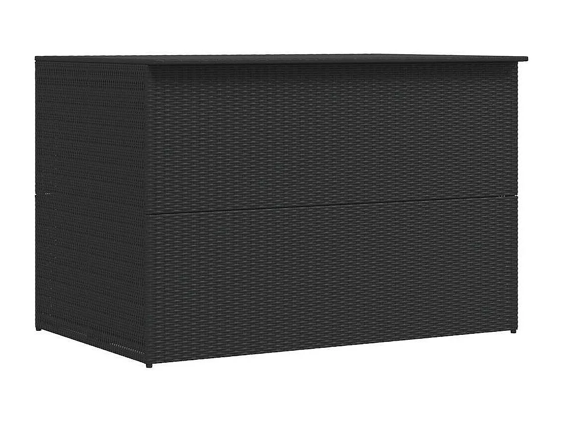 Boîte de rangement de jardin noir 150x100x100 cm résine tressée