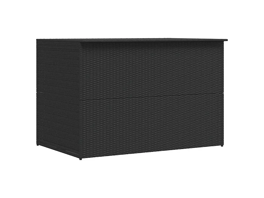 Caixa de arrumação para jardim 150x100x100 cm vime PE preto