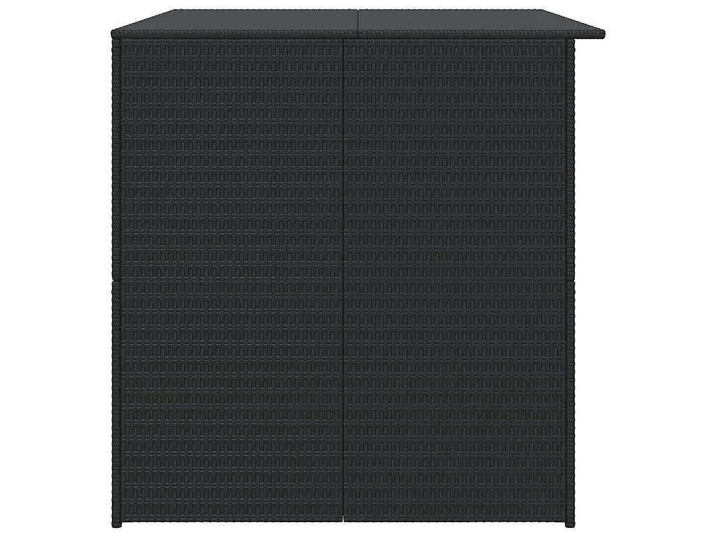 Caixa de arrumação para jardim 150x100x100 cm vime PE preto