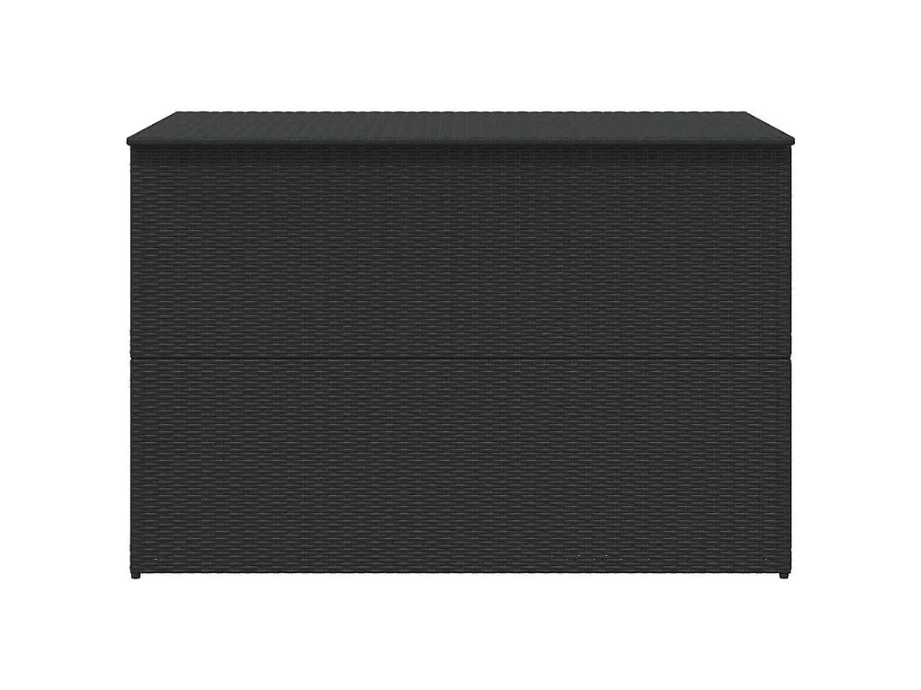 Caixa de arrumação para jardim 150x100x100 cm vime PE preto