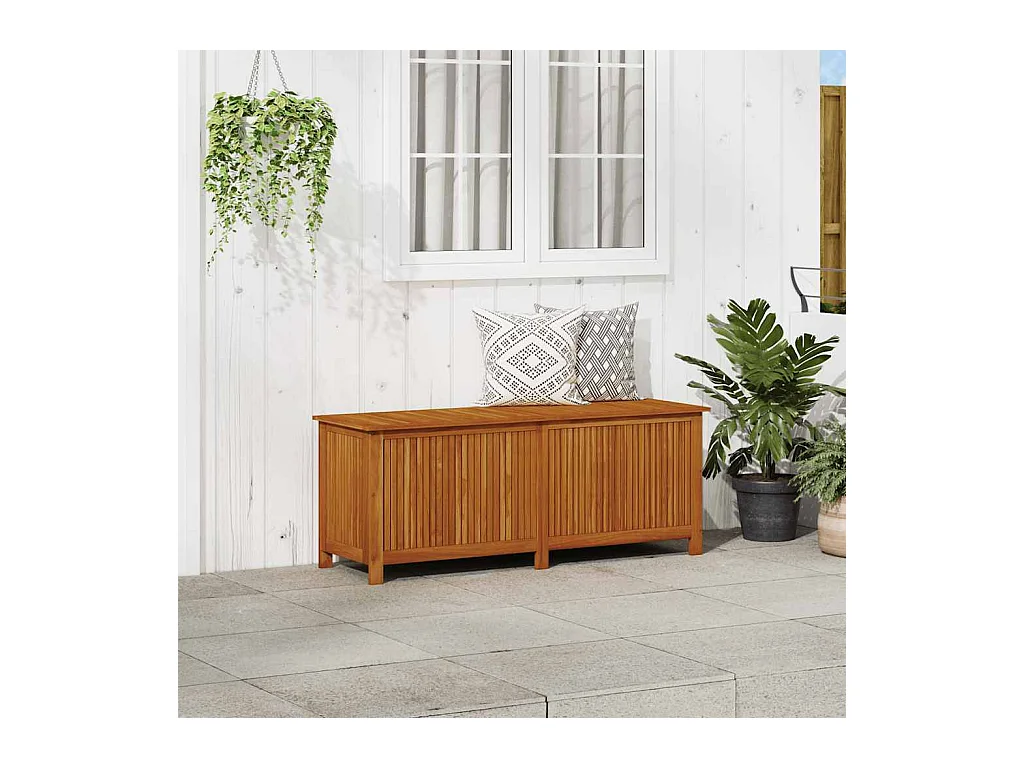Boîte de rangement de jardin 150x50x58 cm Bois d'acacia solide