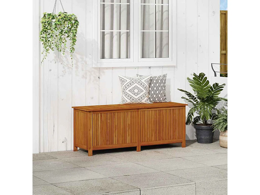 Contenitore da Giardino 150x50x58cm in Legno Massello di Acacia