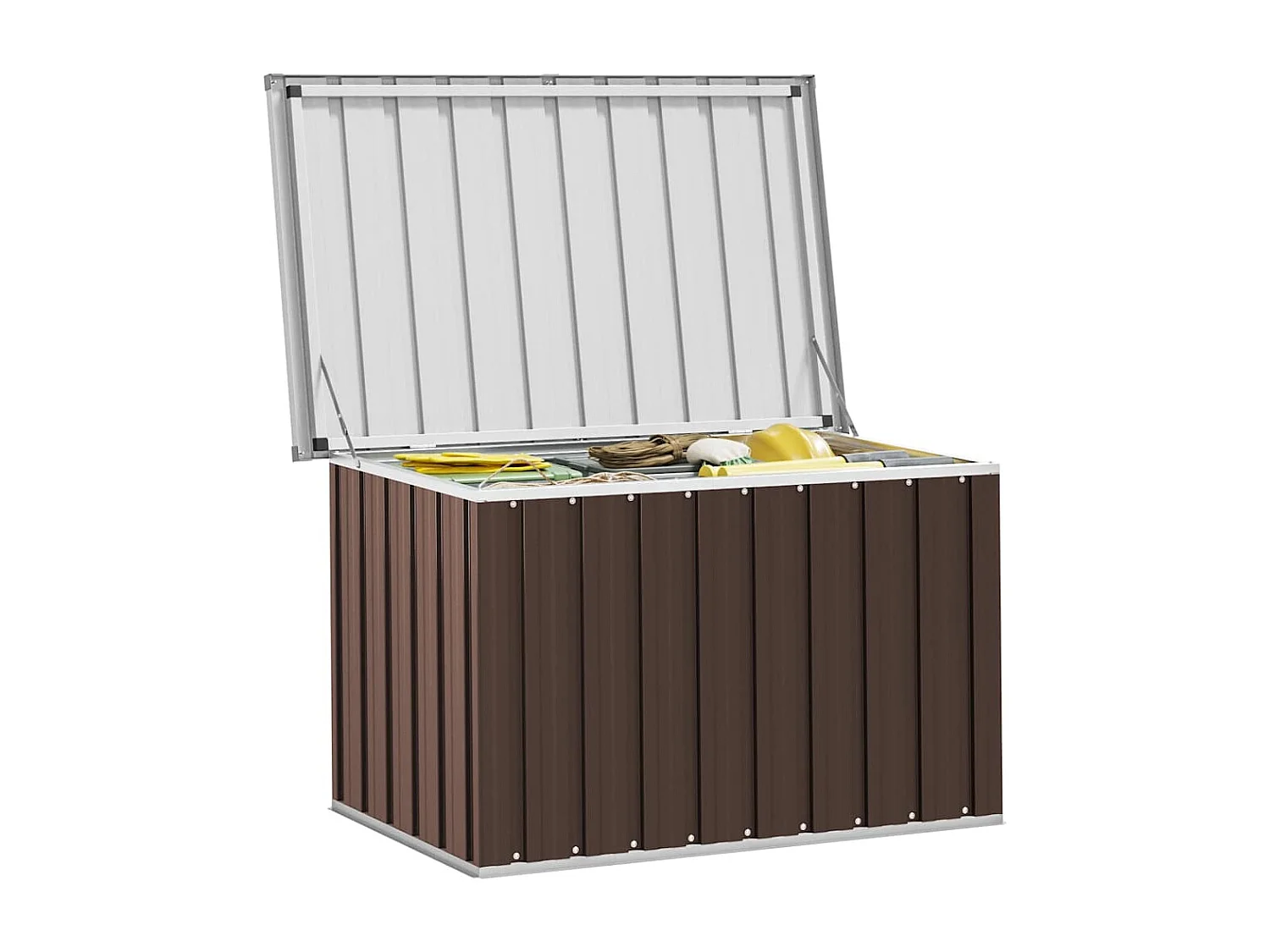 Coffre de rangement de jardin Marron 109x67x65 cm