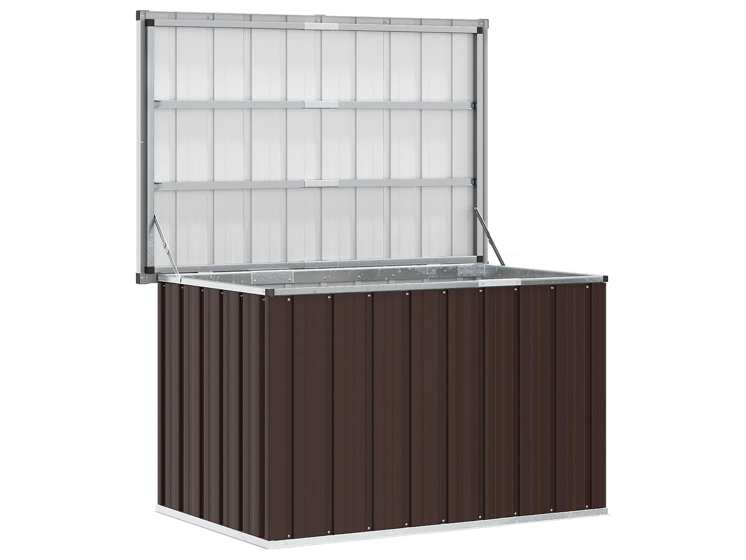 Baule da giardino marrone 109x67x65 cm