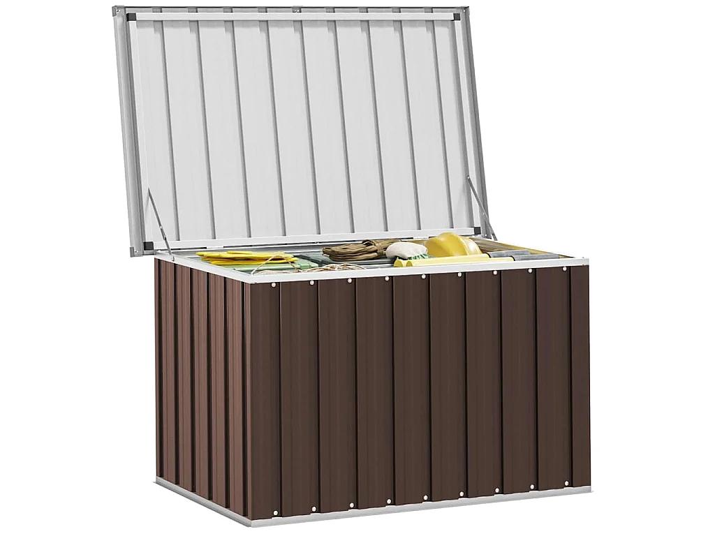 Baule da giardino marrone 109x67x65 cm