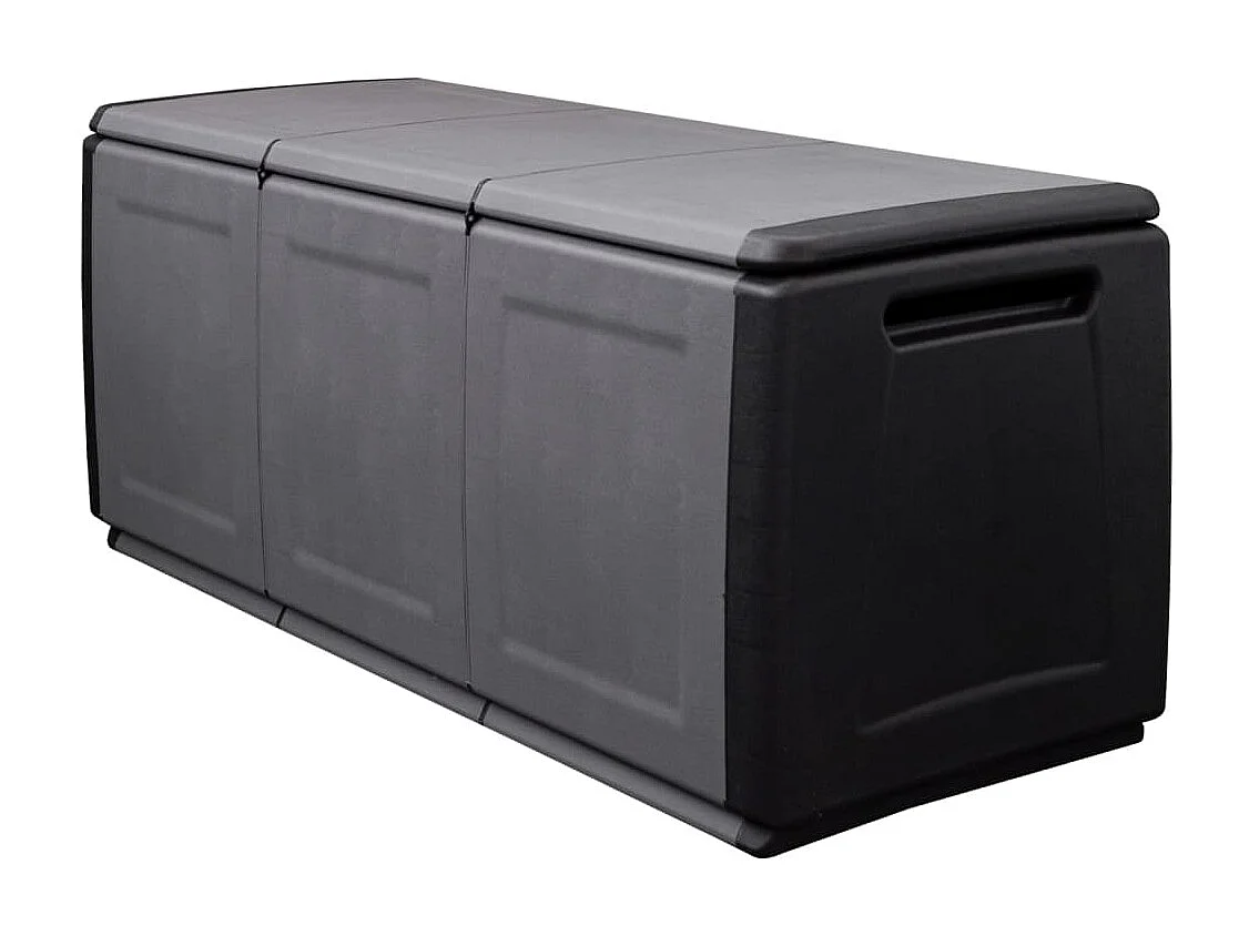 Garten Aufbewahrungsbox 138x53x57 cm 330 L Dunkelgrau Schwarz