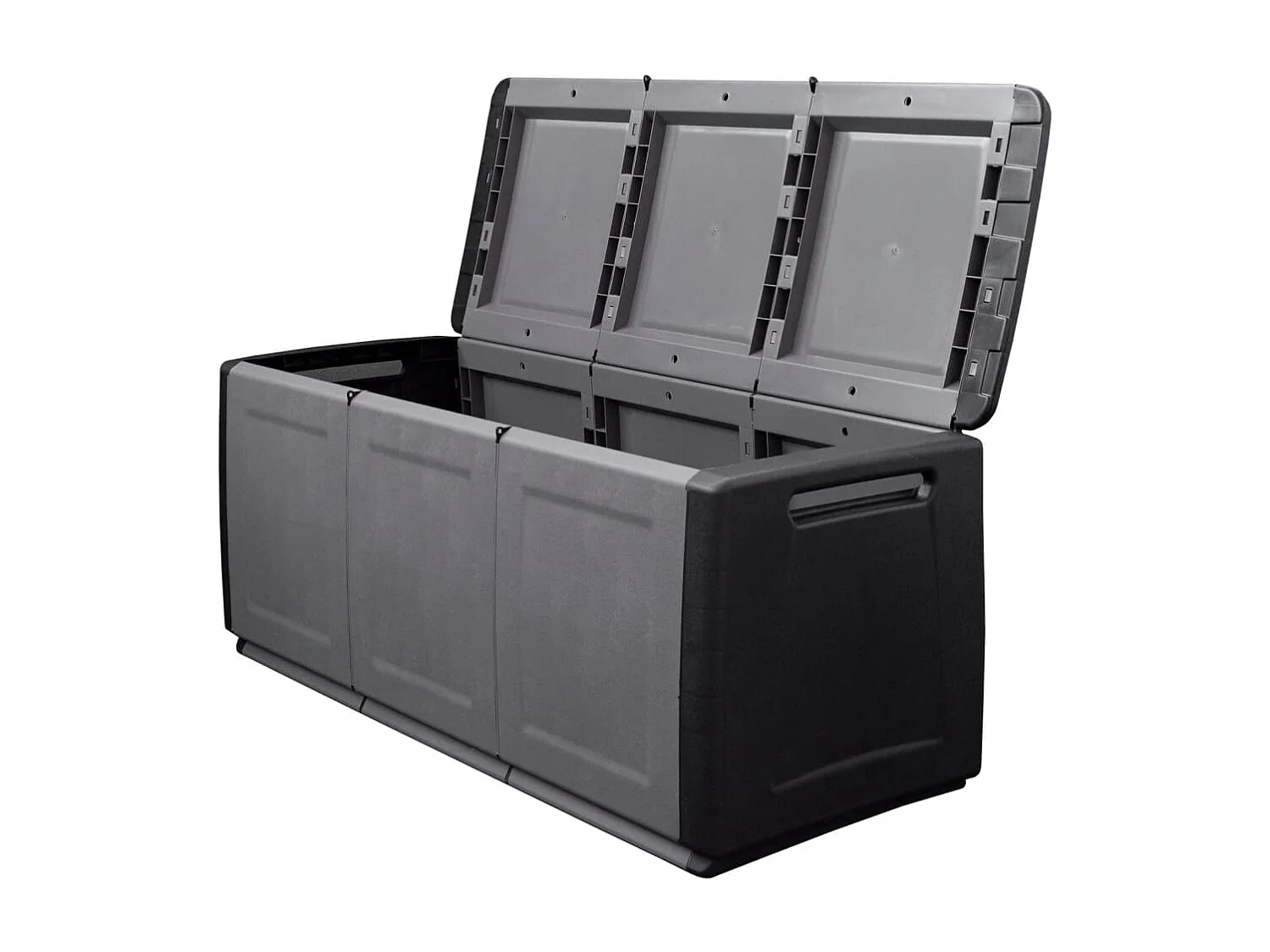 Garten Aufbewahrungsbox 138x53x57 cm 330 L Dunkelgrau Schwarz