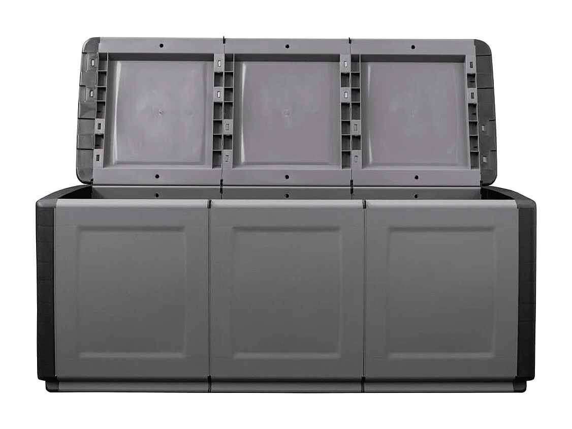 Garten Aufbewahrungsbox 138x53x57 cm 330 L Dunkelgrau Schwarz