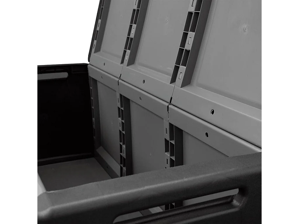 Garten Aufbewahrungsbox 138x53x57 cm 330 L Dunkelgrau Schwarz