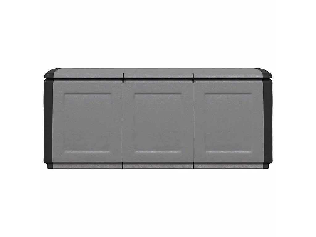 Boîte de rangement de jardin 138x53x57 cm 330 L Gris foncé noir