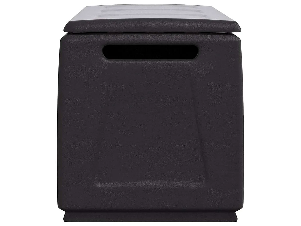 Boîte de rangement de jardin 138x53x57 cm 330 L Gris foncé noir
