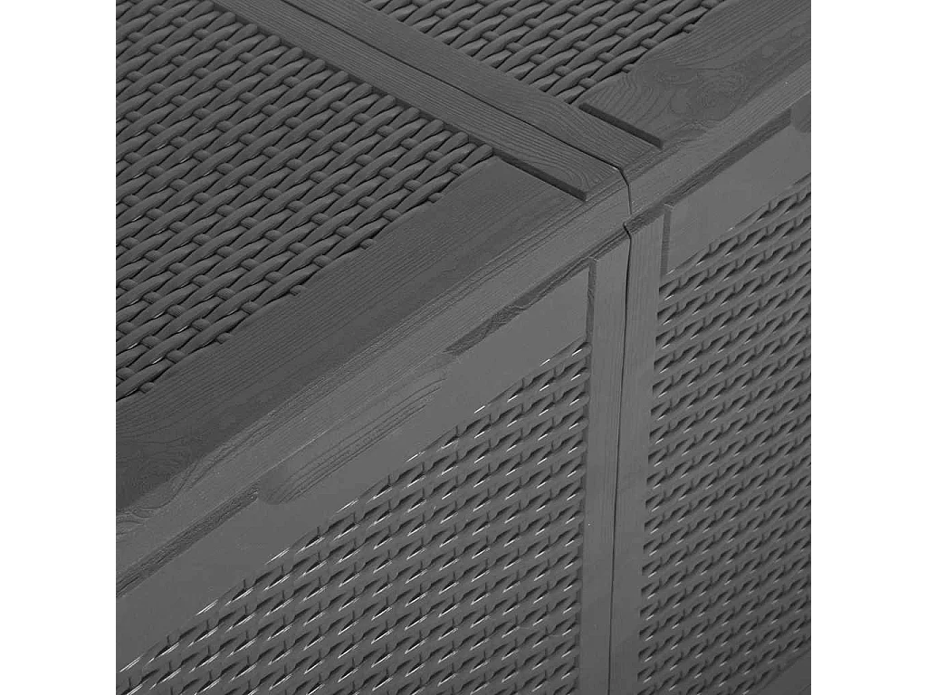 Garten-Aufbewahrungsbox 180 L Schwarz PP Rattan