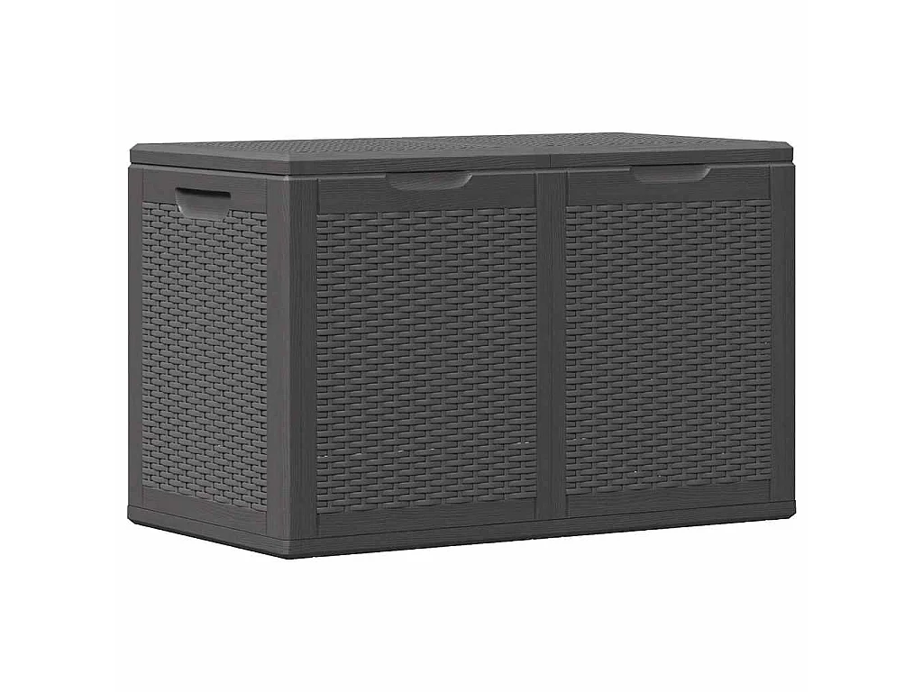 Garten-Aufbewahrungsbox 180 L Schwarz PP Rattan
