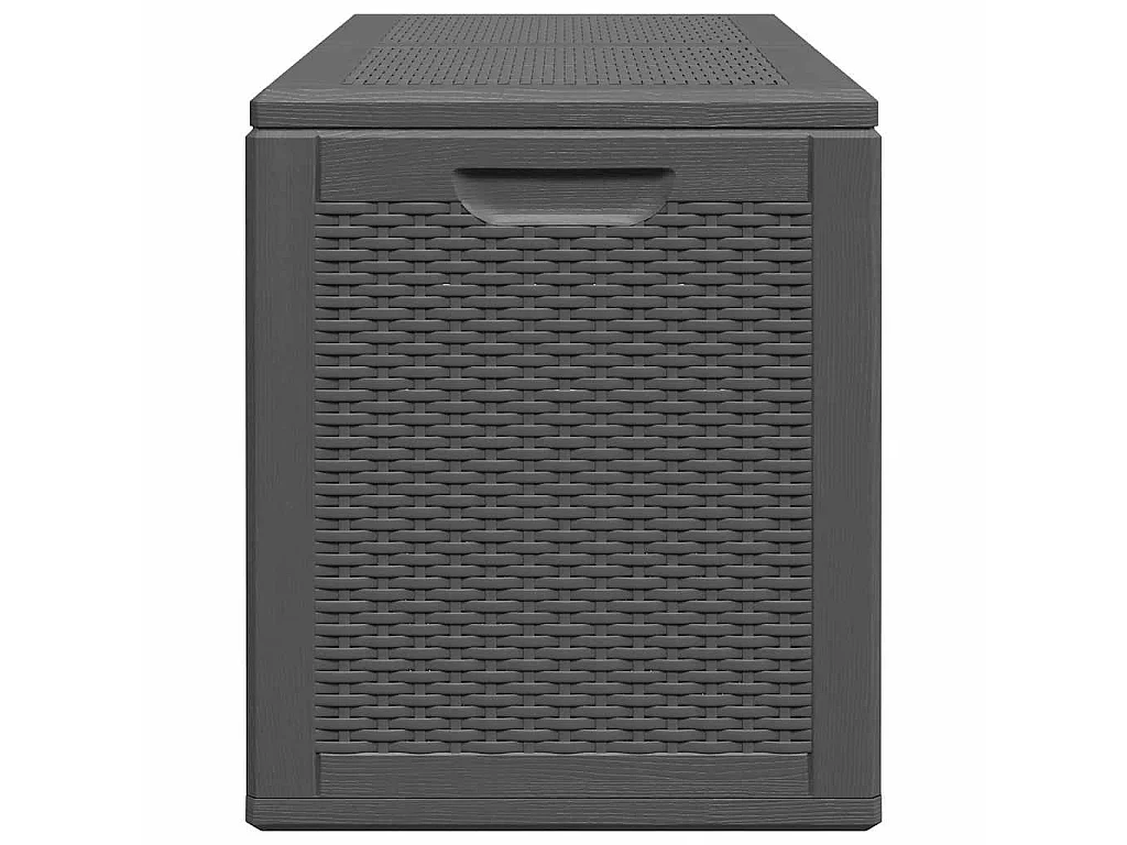 Garten-Aufbewahrungsbox 180 L Schwarz PP Rattan