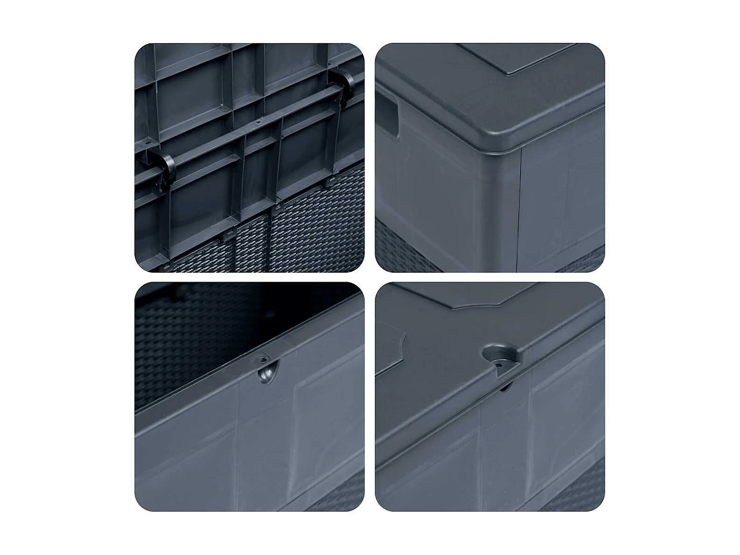 Boîte de rangement de jardin 320 L Anthracite