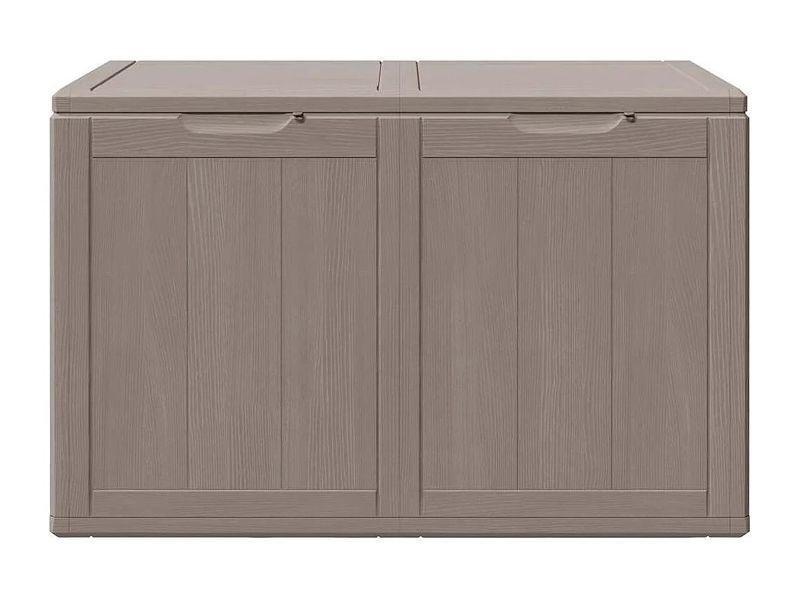 Garten-Aufbewahrungsbox 180 L Braun PP-Holzoptik