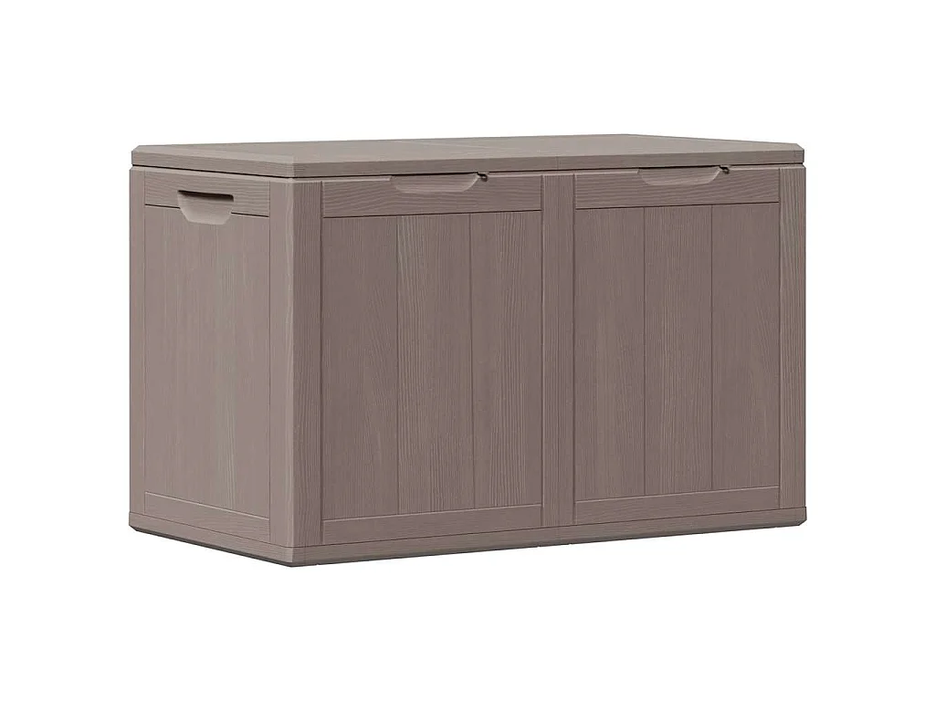 Garten-Aufbewahrungsbox 180 L Braun PP-Holzoptik