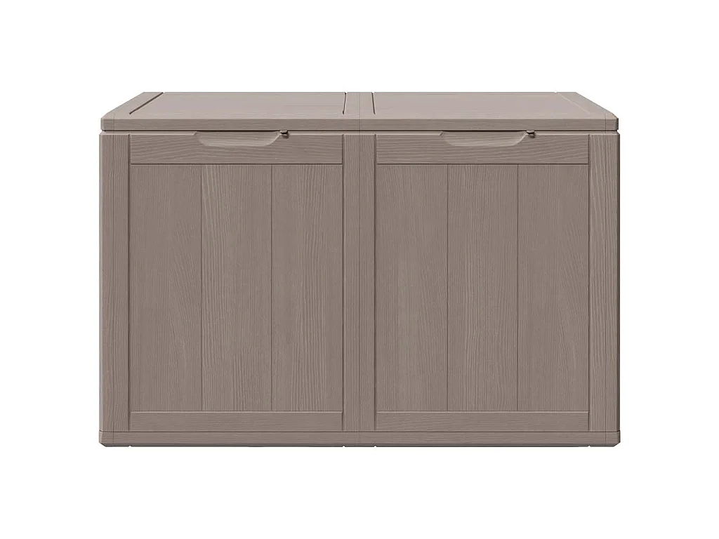 Garten-Aufbewahrungsbox 180 L Braun PP-Holzoptik