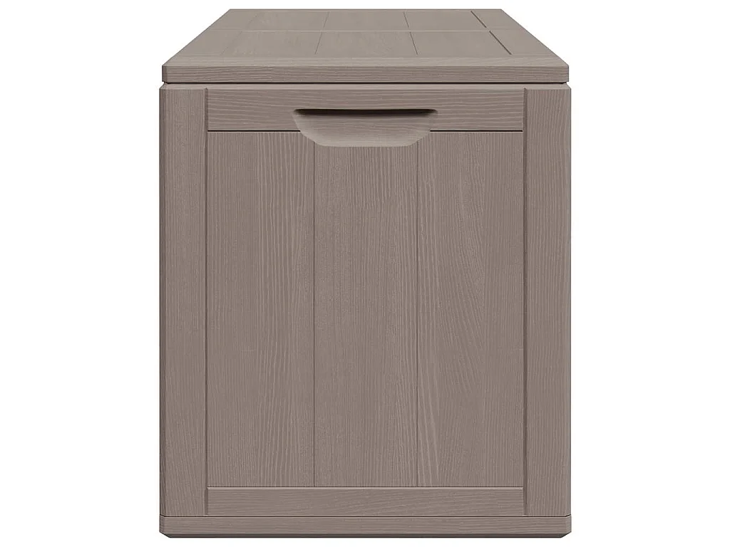 Garten-Aufbewahrungsbox 180 L Braun PP-Holzoptik