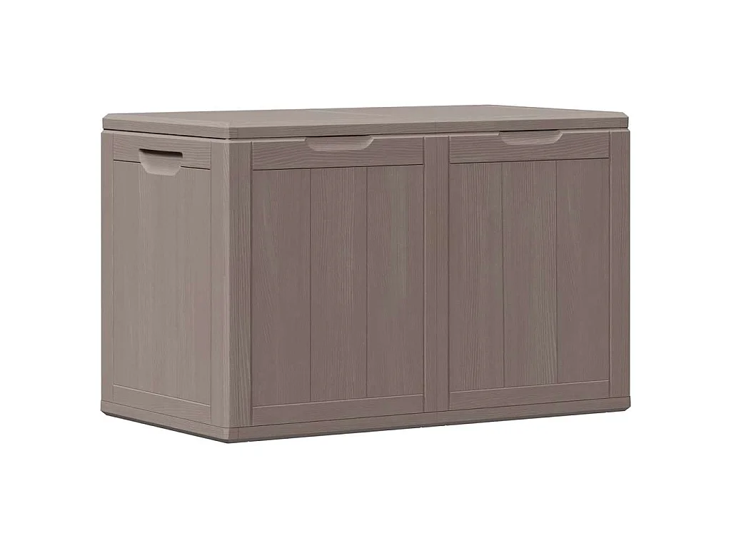 Garten-Aufbewahrungsbox 180 L Braun PP-Holzoptik