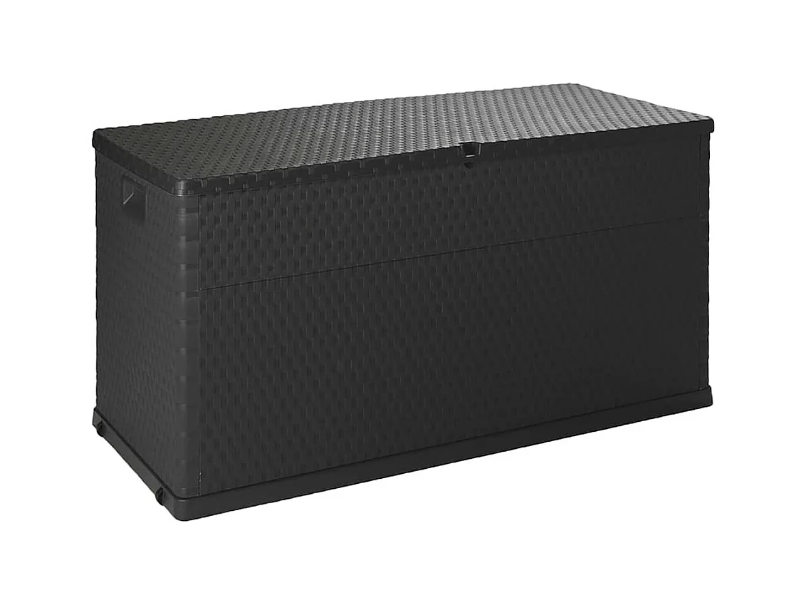 Baule da Giardino Antracite 120x56x63 cm in Rattan PP