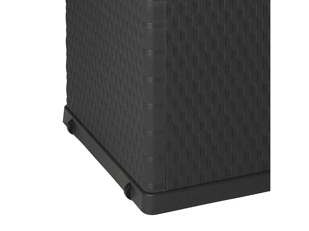 Garten-Aufbewahrungsbox Anthrazit 120x56x63 cm PP Rattan