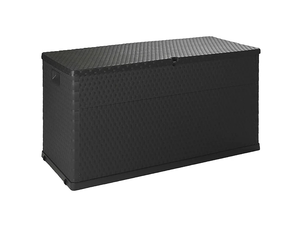 Tuinbox 120x56x63 cm polypropeen rattan antracietkleurig