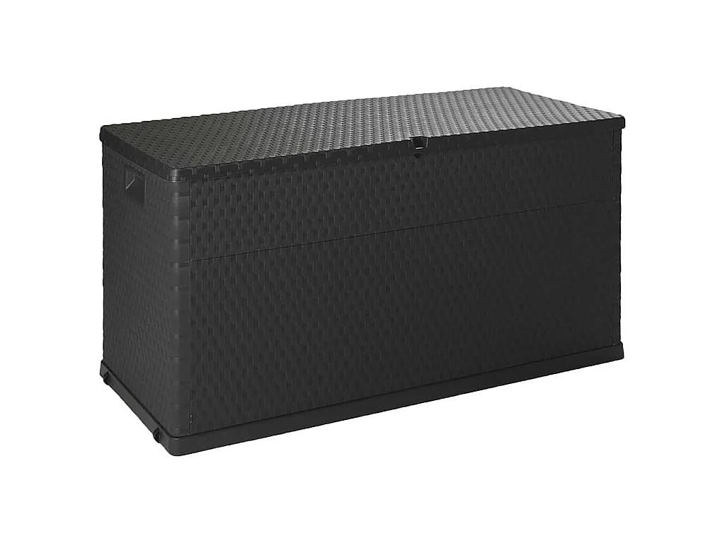 Tuinbox 120x56x63 cm polypropeen rattan antracietkleurig