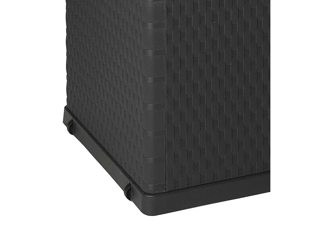 Tuinbox 120x56x63 cm polypropeen rattan antracietkleurig