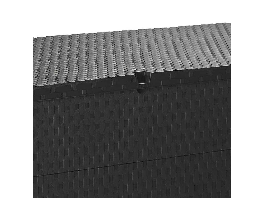 Tuinbox 120x56x63 cm polypropeen rattan antracietkleurig