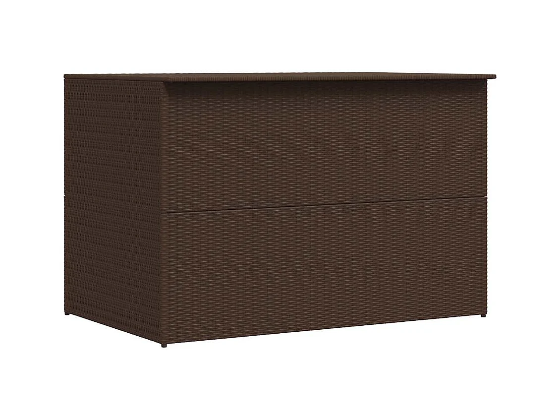 Boîte de stockage de jardin marron 150x100x100cm Résine tressée